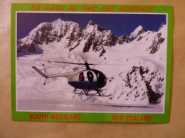 FOX GLACIER ET FRANZ JOSEF HELISERVICES   /   FORMAT  11,5 X 16 CM     AIRLINE ISSUE / CARTE COMPAGNIE - Hubschrauber