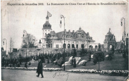 CPA Carte Postale Belgique Bruxelles Exposition De 1910 Restaurant Du Chien Vert Et Entrée De Bruxelles Kermesse VM79646 - Universal Exhibitions