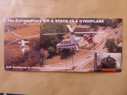 GYROPLANE  MODEL 18A /   FORMAT  10,5 X 23 CM  AIRLINE ISSUE / CARTE COMPAGNIE - Helicopters