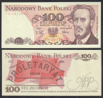 Polen - Poland - 100 Zlotych Banknote 1988 UNC Pick 143e  (31061 - Polonia