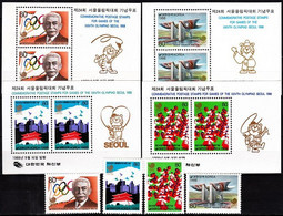 KOREA SOUTH 1988 Sport: Summer Olympic Games, Seoul. Final Issue. 4v And 4 Souvenir Sheets, MNH - Zomer 1988: Seoel
