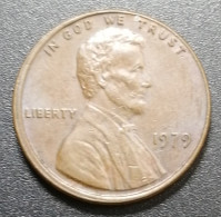 1 Cent USA 1979 (erreur De Frappe Coin Désaxé) - 1959-…: Lincoln, Memorial Reverse