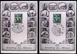 2 GEDENKKARTEN 50. Geburtstag Des Führers 1939  EGER Sudetenland MEMEL Memelland - Covers & Documents