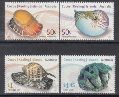 2007 Cocos Islands Molluscs Shells Complete Set Of 4 MNH - Kokosinseln (Keeling Islands)