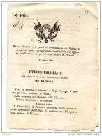 1868 DECRETO  PISTOIA - Decreti & Leggi