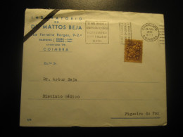 COIMBRA 1970 To Figueira Da Foz Cancel Laboratorio Doctor Mattos Beja Laboratorium Health Condolence Duel Cover PORTUGAL - Brieven En Documenten