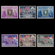 SAN MARINO.1947.1st United States Postage Stamps Cent.SCOTT 266-271.MH. - Ongebruikt