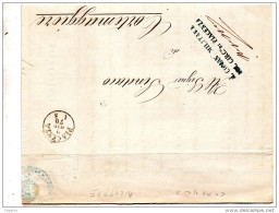 1870  LETTERA  CON ANNULLO COMANDO MILITARE DI PIACENZA - Poststempel