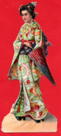 Découpis Costumes Traditionnels. Japonaise En Costume. - Autres & Non Classés