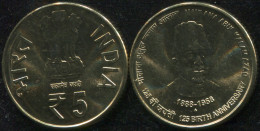 India. 5 Rupees. 2013 (Coin KM#432. Unc) Maulana Abul Kalam Azad - India