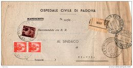 1947  LETTERA  CON ANNULLO PIANIGA VENEZIA - 1946-60: Storia Postale