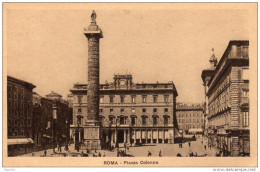 1930 CARTOLINA CON ANNULLO ROMA PIAZZA COLONNA - Places