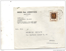 1960   LETTERA  CON ANNULLO CARPI - 1961-70: Marcofilie