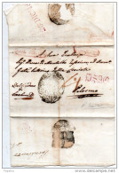 LETTERA X PALERMO + REAL SERVIZIO - 1. ...-1850 Prephilately