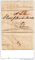 1846 LETTERA CON ANNULLO NARO AGRIGENTO  X PALERMO - ...-1850 Préphilatélie