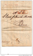 1846 LETTERA CON ANNULLO NARO AGRIGENTO  X PALERMO - 1. ...-1850 Prephilately