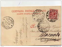 1917 CAROLINA CON ANNULLO ANZIO ROMA + MOGLIANO  MACERATA - Entiers Postaux