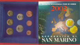 Euro 2002 € Serie Set Coin San Marino  Divisionale EURO Saint Marin Euro - San Marino