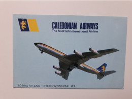 Airline Issued Card. Caledomian Airways B 707 - 1946-....: Moderne