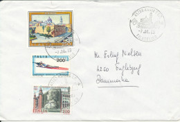 Italy Cover Sent To Denmark Rovigo 7-10-1983 Topic Stamps - 1981-90: Marcophilie