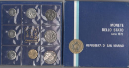 1972 San Marino Serie 1972 Saint Marin Set Coins + Box First Year New Coinage - San Marino