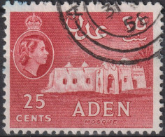 1953 Aden (1854-1963) ° Mi:AD 52, Sn:AD 51, Yt:AD 52, Mosque, Queen Elizabeth II Pictorials 1953-1963 - Aden (1854-1963)