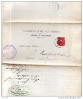 1885   LETTERA  CON  ANNULLO  BOLOGNA - Storia Postale