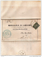 1886  LETTERA CON ANNULLO ANCONA + JESI - Storia Postale