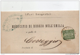 1879  LETTERA CON ANNULLO REGGIO EMILIA - Storia Postale
