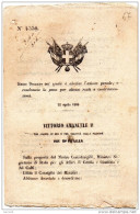 1868 DECRETO COL QUALE E ABOLITA L'AZIONE PENALE - Gesetze & Erlasse