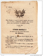 1868 DECRETO COL QUALE IL COMIZIO AGRARIO COMO - Decretos & Leyes