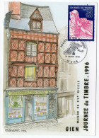 FDC - Journée Du Timbre 1996 GIEN - 1990-1999