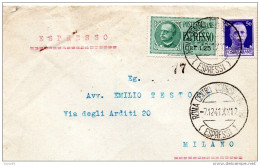 1941  LETTERA ESPRESSO CON ANNULLO ROMA - Correo Urgente