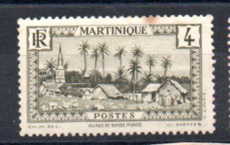 MARTINIQUE - SERIE COURANTE - VILLAGE DE BASSE POINTE - 4 - 1933 - - Unused Stamps