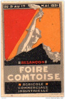 1931 FOIRE COMTOISE - Cinderellas