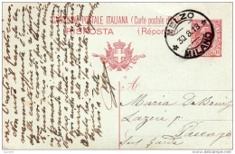 1918 CARTOLINA CON ANNULLO MELZO MILANO - Entiers Postaux