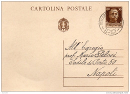 1935 CARTOLINA CON ANNULLO MIRABELLA ECLANO AVELLINO - Stamped Stationery