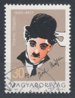 Actor / MOVIE CINEMA / Charlie Charles Chaplin - USED Tatabánya Postmark - 1993 Hungary - Acteurs