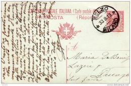 1918 CARTOLINA CON ANNULLO MELZO MILANO - Stamped Stationery