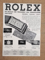 Orologi Rolex Soddisfazione Costante Pubblicità Del 1933 - Autres & Non Classés