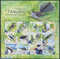 Vanuatu 2012 Definitives, Birds 12v M/s, Mint NH, Nature - Birds - Vanuatu (1980-...)