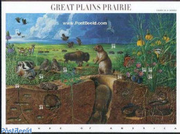 United States Of America 2001 Great Pains Prairie 10v M/s, Mint NH, Nature - Animals (others & Mixed) - Birds - Butter.. - Ongebruikt