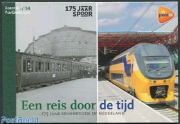 Netherlands 2014 175 Years Railways, Prestige Booklet 54, Mint NH, Transport - Stamp Booklets - Stamps On Stamps - Rai.. - Ongebruikt
