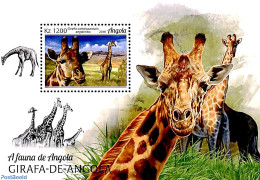 Angola 2018 Girafs S/s, Mint NH, Nature - Animals (others & Mixed) - Giraffe - Wild Mammals - Angola