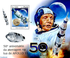 Angola 2019 Apollo 11 S/s, Mint NH, Transport - Space Exploration - Angola