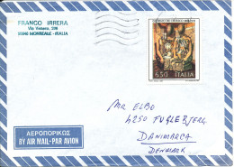 Italy Air Mail Cover Sent To Denmark 22-4-1988 Single Franked - Luchtpost