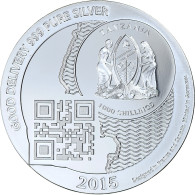 Zanzibar, 1000 Shillings, 1 Vera Silver Oz, 2015, BE, Argent, FDC - Tanzanía