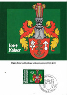 LIECHTENSTEIN. MAXICARD FIRST DAY. ARMS OF JOHANN KAISER. 1982 - Cartas Máxima