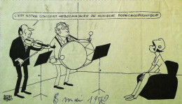 ► Coupure De Presse  Quotidien Le Figaro Jacques Faisant 1982 Mitterrand Mauroy  Violon Contre Basse - Desde 1950