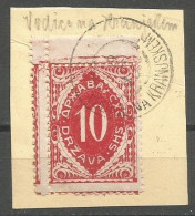 Yugoslavia SHS Slovenia Porto Mi.38 With BRIDGE Used On Piece 1919 Cancel Vodice Na Kranjskem - Gebraucht